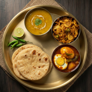 Roti, Dal, Bhaja, Dimer Jhol
