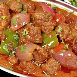 Soyabean cutlet curry