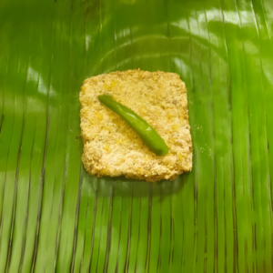 Mochar Paturi (Roasted Banana blossom mash)