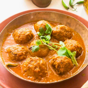 Kacha Kolar Kofta Curry (Green Banana Curry)