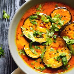 Doi Begun (Brinjal Yoghurt Curry)