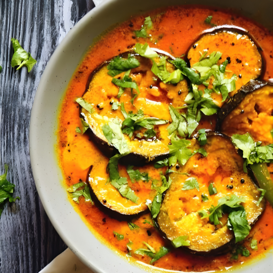 Doi Begun (Brinjal Yoghurt Curry)