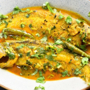Sorshe Papdar Jhal ( Mustard Papda Fish Curry)