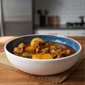 Aloo Diye Mangshor Jhol (Mutton light Curry)
