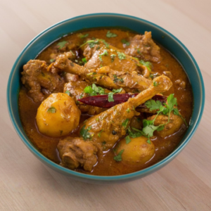 Aloo diye Murgir Jhol (Chicken Potato light curry)